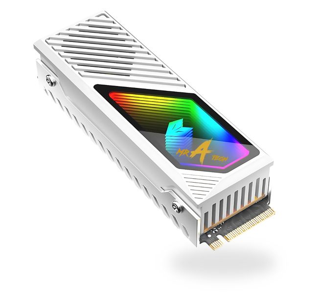 M.2 2280 SSD Hard Drive Heatsink Built-in Fan M.2/5V 3 Pin ARGB Cooler-CM.2