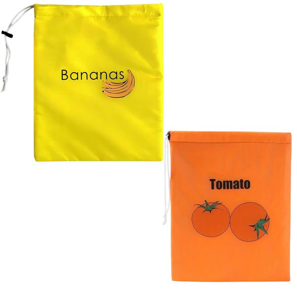 Reusable Produce Bags for Extended Freshness Tomato and Banana Bag - Set of 2