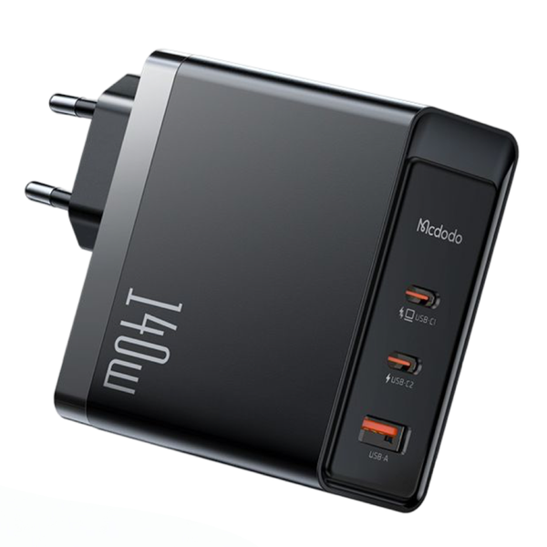 Mcdodo 140w GaN 3 Port Fast Charger PD3.1 Laptop Charger Macbook Charger