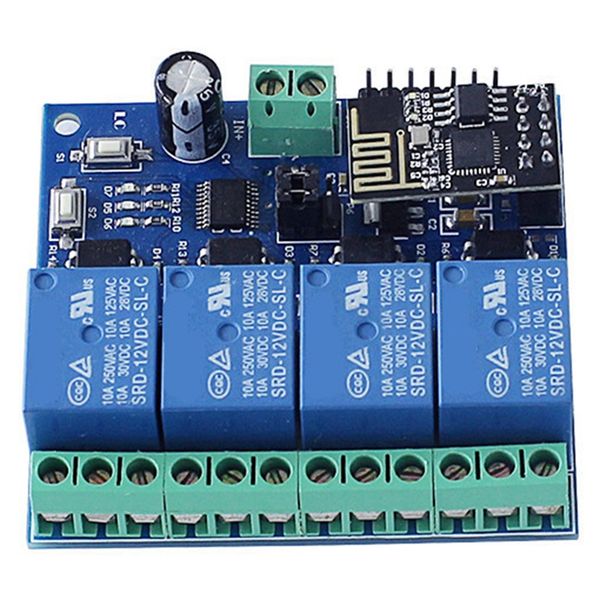Dc 12V Esp8266 Esp-01 4-Channel Relay For Iot Smart Home Mobile Phone
