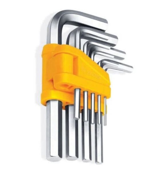 9-Piece Hex Key Set Short Arm, Cr-V Steel, Compact &amp; Versatile