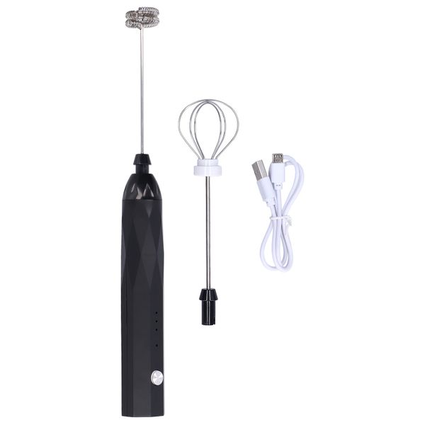 Hand Frother 3 Levels Adjustable Low Noise Professional Coffee Mixer Black