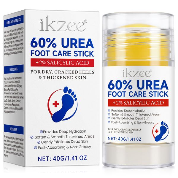 Urea Foot Care Stick - 40g Moisturizing Balm for Cracked Heels &amp; Dry Feet