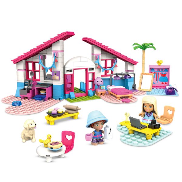 Mega Construx Barbie Malibu House , Building Toys for Kids