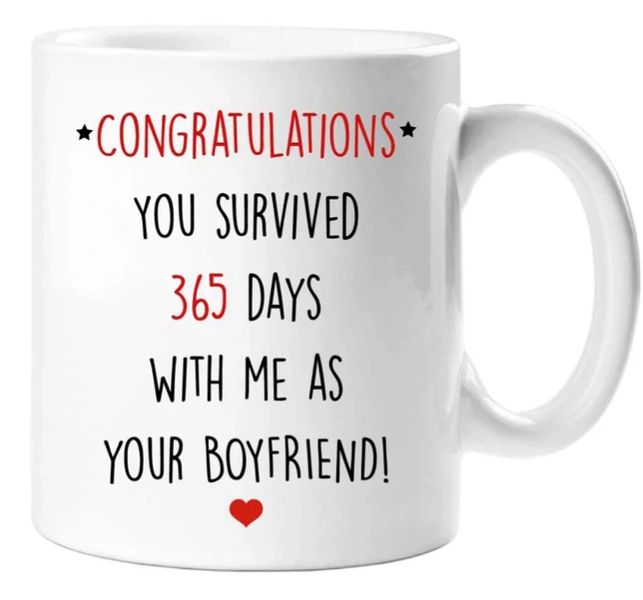 365 Days With Me As Your Boyfriend 1st Anniversary Girlfriend Gift Mug
