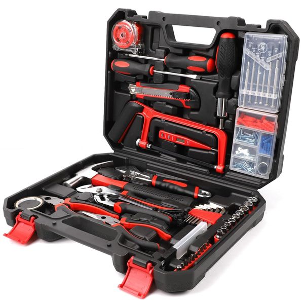 108 Pcs Home Tool Kit - Basic Household Hand Tool Set, Truck Tool,Handyman