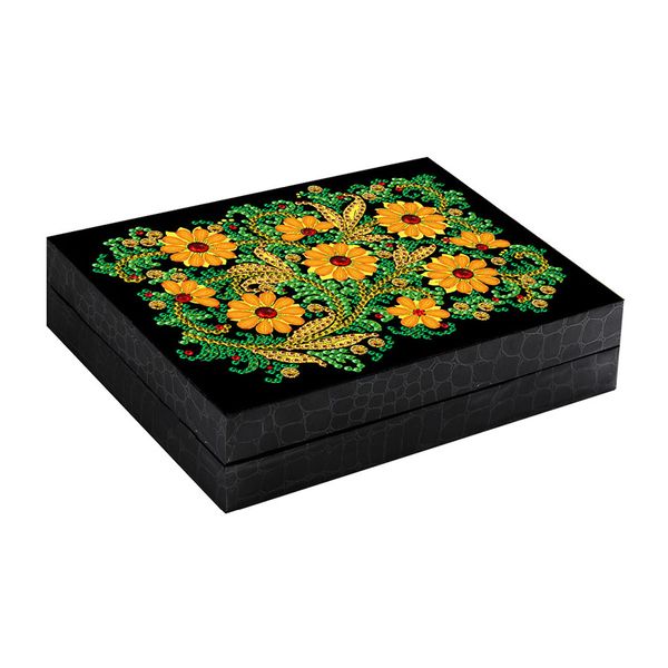 DIY flower pattern little girl point diamond makeup jewelry box