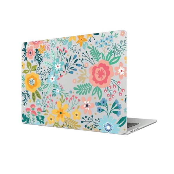 Floral Printed Clear Hard Shell Case For MacBook Air M2 2022 - Multi Colour