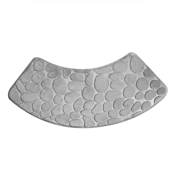 Curved Cobblestone Non-Slip Bath Mat