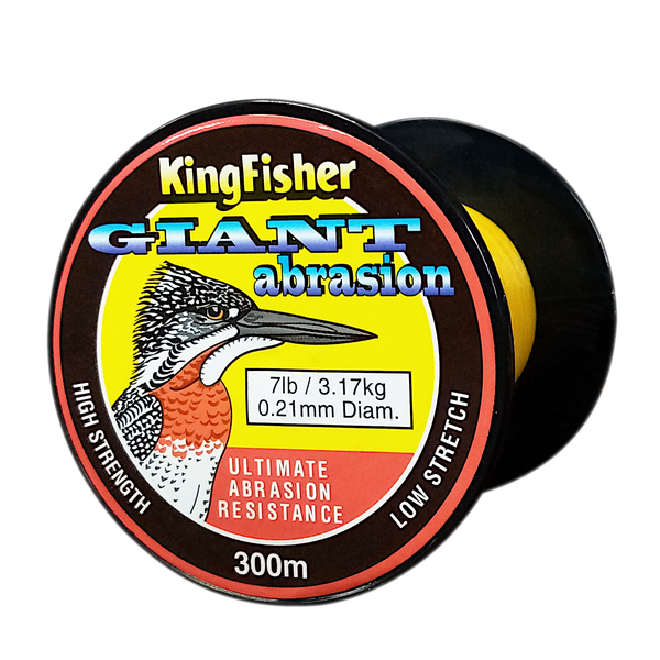 Kingfisher Giant Abrasion Nylon Fishing Line 3.17KG/7Lb .21MM Colour Gold 300m Spool