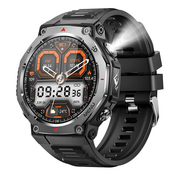 Smart Watch Amoled Screen Strong Light Flashlight SOS Outdoor Sport