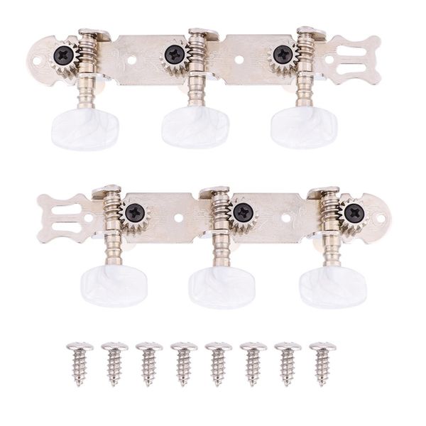 3 + 3 Silver Acrylic Classical Guitar Tuning Pegs