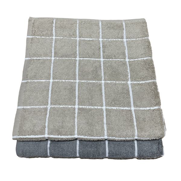 2 Pack Extra Large Bath Towel Luxury Cotton 80 x 150cm - BT14P121BEG