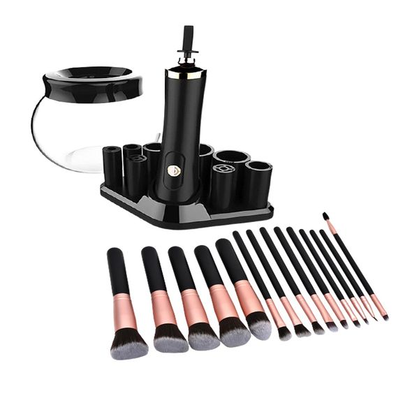 Electric Makeup Brush Cleaner &amp; Brush Bundle