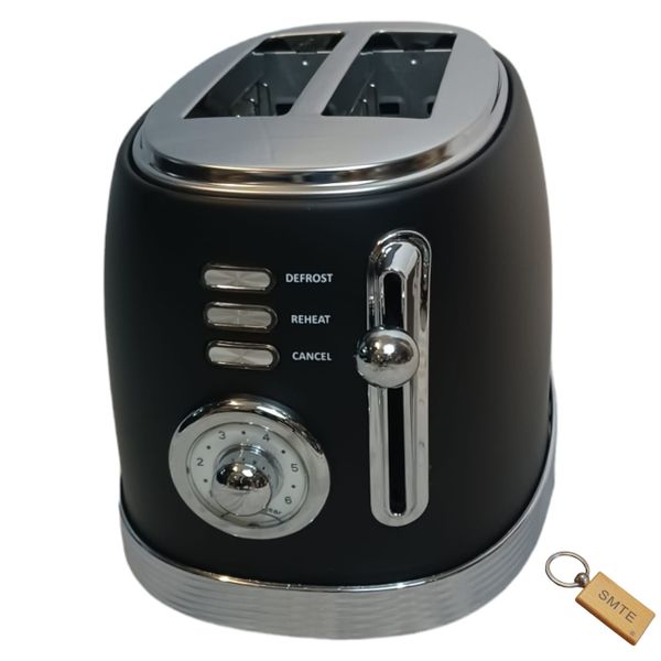 Sleek and Efficient 2-Slice Toaster for Perfect Breakfasts+Smte keyring