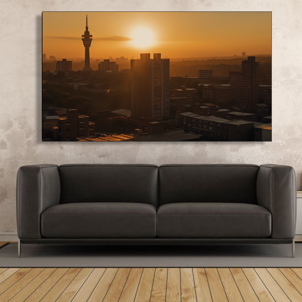 Canvas Wall Art - GoldenJoburg Sunrise Abstract - IM0068