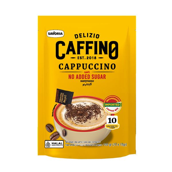 Delizio Caffino Cappuccino No Added Sugar Chocolate Topping 3 in 1