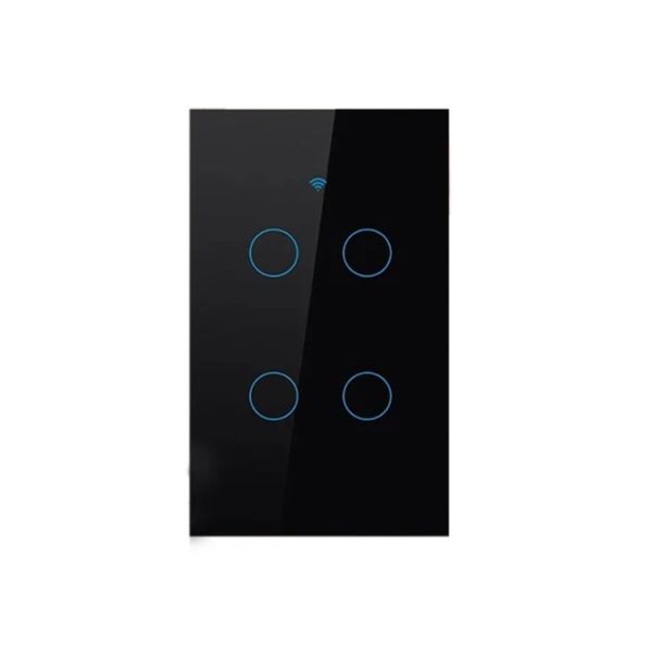 Smart Switch 4 Gang WIFI Black