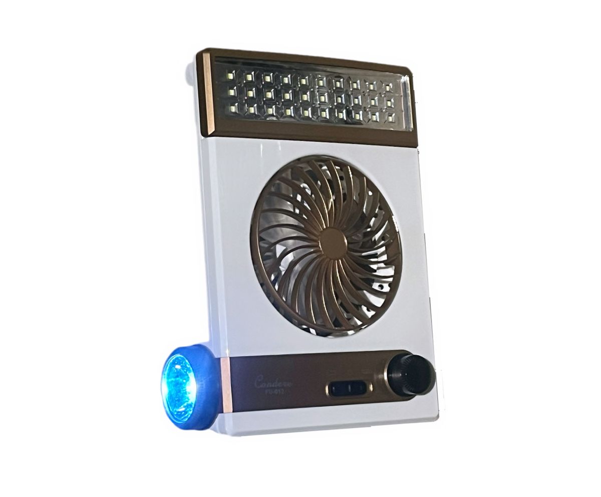 Camping Portable Solar Rechargeable light with Fan