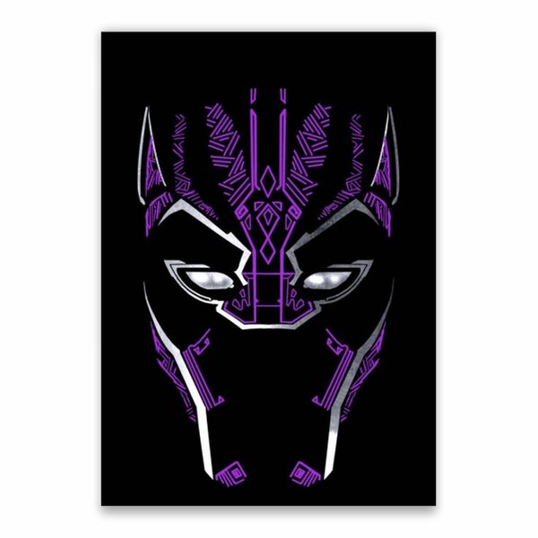 Purple Black Panther Mask Poster - A1