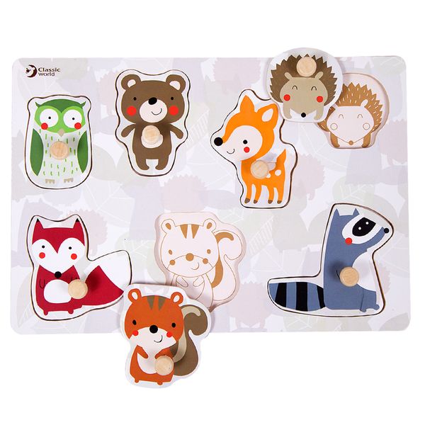 Classic World Forest Knob Puzzle: 7 Pieces