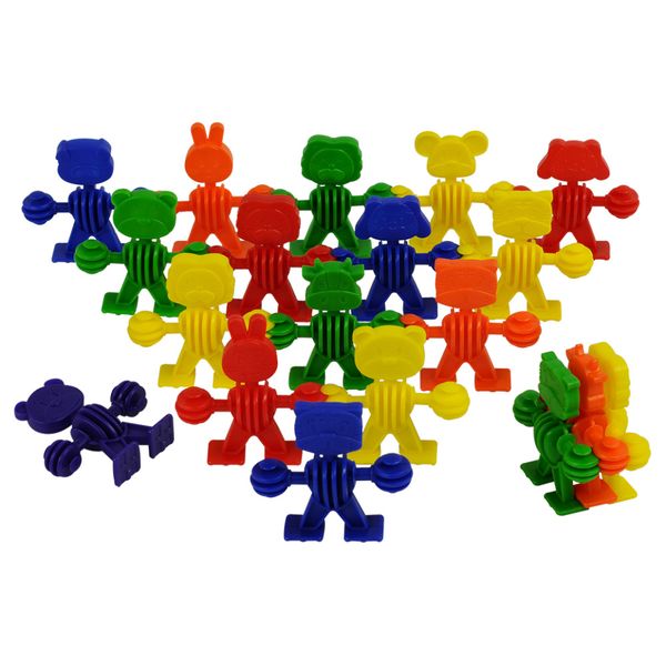 Greenbean - Linking Animals - Interlocking Building Blocks - 96pcs