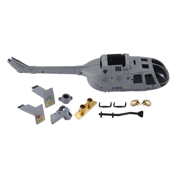 C186 C-186 Pro Shell Cover Set Rc Helicopter Grey