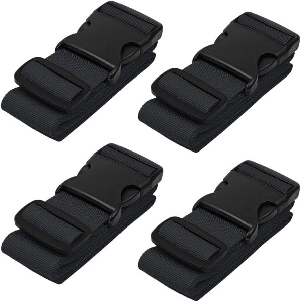 4-Pack Luggage Straps-Heavy-Duty, Adjustable for Secure Travel