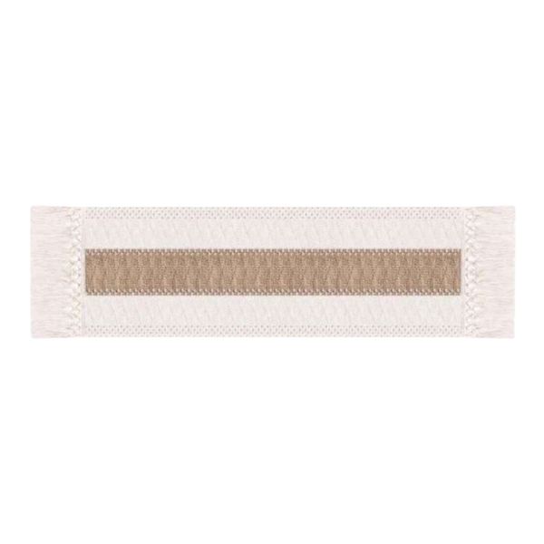 Handcrafted Bohomeian Table Runner-Natural Cotton - Brown and Cream