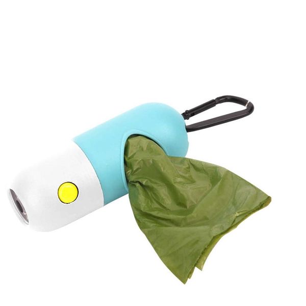 Pet Waste Holder with 15 Bags and Torch