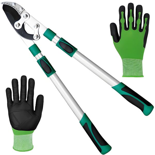 Secateurs Bypass 680-1200mm Garden Clippers Tree Lopper with Garden Gloves