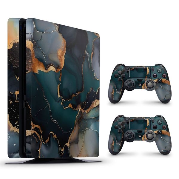 Decal Skin Compatible with PS4 Slim - Abstract Deep Marble (Decal Only)
