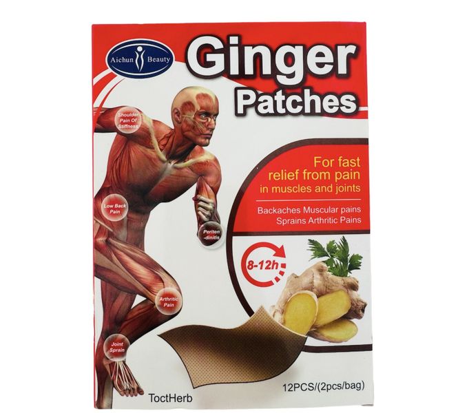 Aichun beauty Ginger Patches For Fast Relief from Pain - 12 Patches