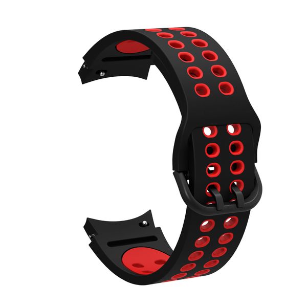 Sports Strap Compatible With Samsung Galaxy Watch 4/5/6/7-Black &amp; Red