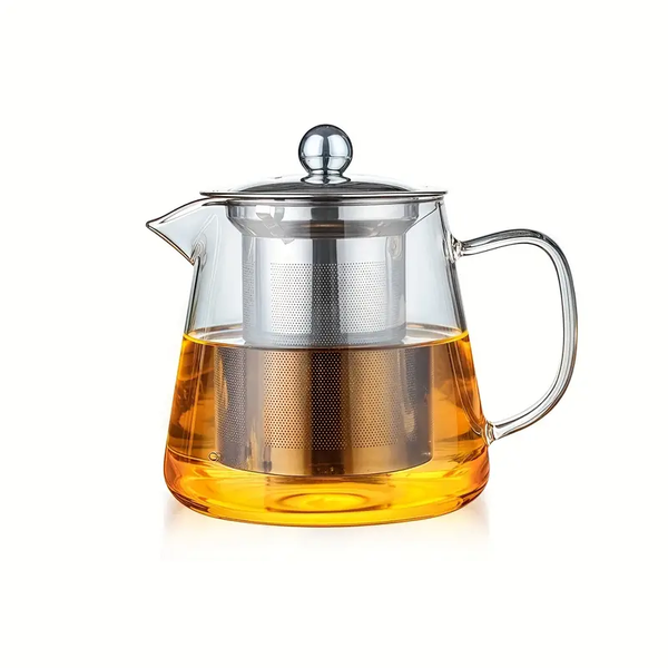 Borosilicate Glass Tea Maker with Stainless Steel Infuser - 750ml