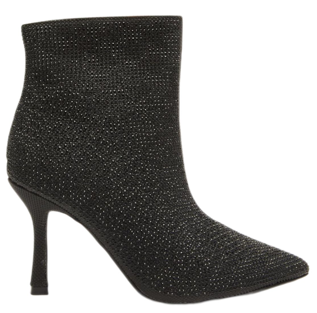 Quiz Ladies - Black Diamante Heeled Boots | Shop Today. Get it Tomorrow ...