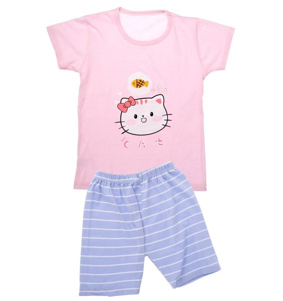 100% Cotton Summer Girls Hello Kitty Pyjamas Set
