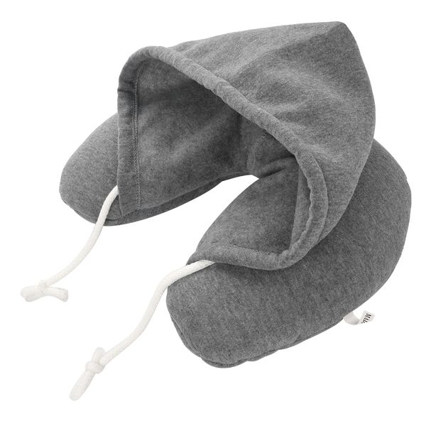 Hooded U Shaped Travel Neck Pillow Red