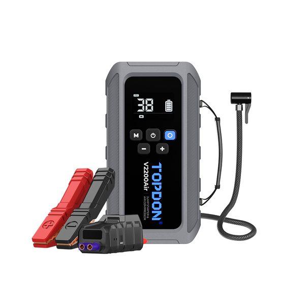 Topdon V2200 Air 12V Vehicle Jump starter with Built-in Air Compressor
