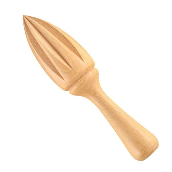 Manual Hand-held Beech Wooden Reamer Juicer Lemon Citrus Squeezer