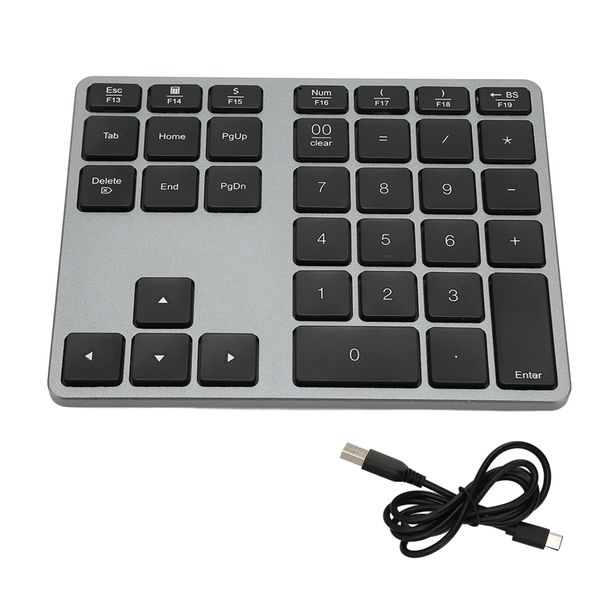 Wireless Number Pad 35 Keys, Aluminum, BT5.0