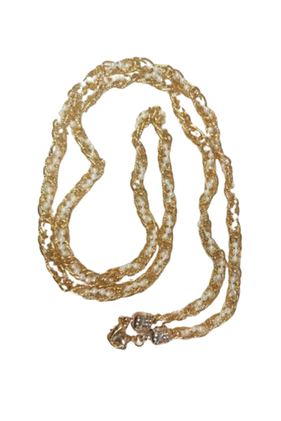 Gold and Pearl chain Phone Lanyard