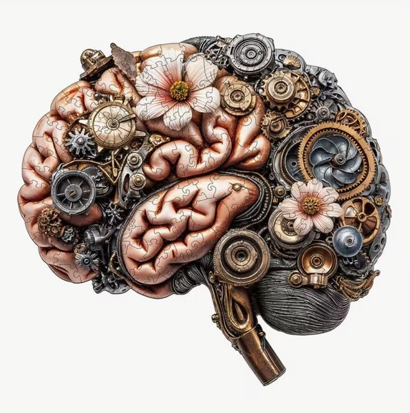 Brain of Invention Wooden Jigsaw Puzzle for Adults and Kids