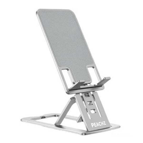 Peachz Adjustable Aluminium Cell Phone &amp;Tablet Stand/Folding Desktop Stand