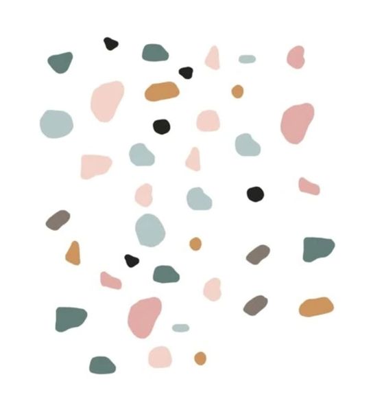 Kids Stone Print Multi Coloured Wall sticker