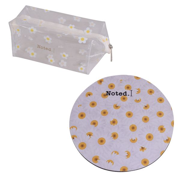 Noted Daisy Mousepad &amp; Daisy Pencil Case Set