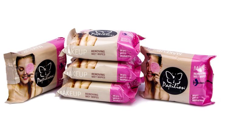 Papilion Make-Up Removing Wipes - 5 Pack - 20 Sheets