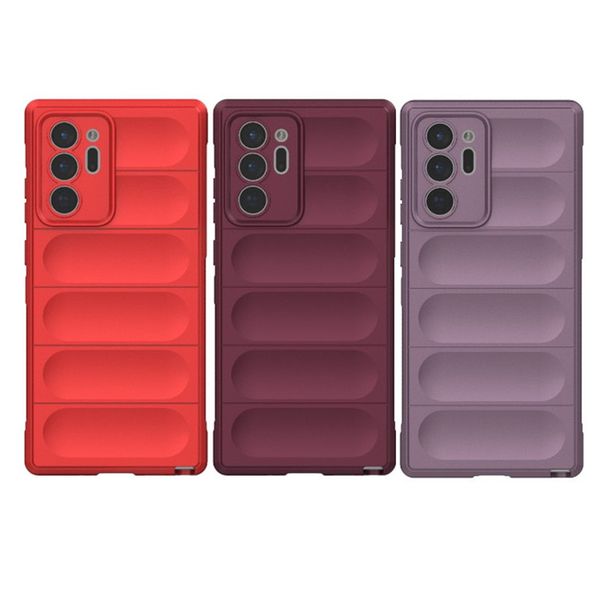 3 Unit Shockproof Case Built-in Lens Protector Cover Compatible With Samsung A23 Red