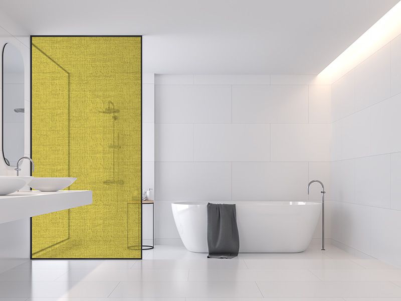 Robin Sprong Frosted Vinyl Sticker For Your Shower Glass - Hello Yellow