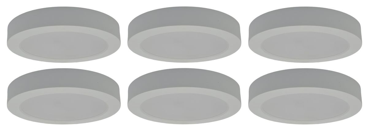 Hello Today Round LED Surface Panel Light 18W 225mm Diameter - 6 Pack